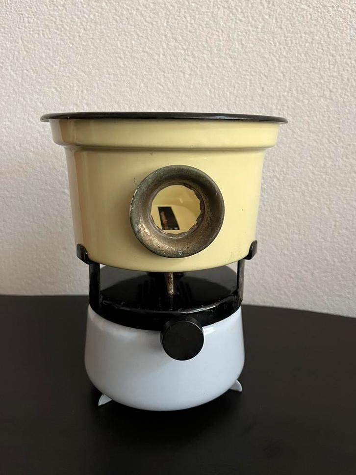 Vintage petroleumstel – emaille, tweekleurig, Antiek en Kunst, Antiek | Emaille, Ophalen