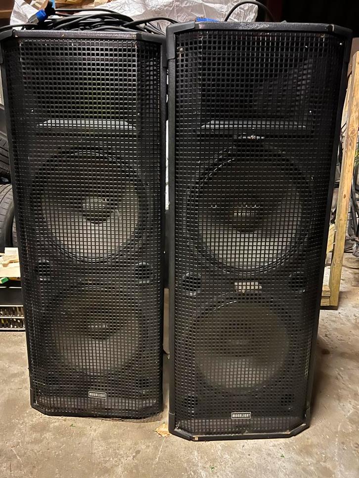 Moonlight boxen set, Audio, Tv en Foto, Luidsprekers, Zo goed als nieuw, Front, Rear of Stereo speakers, 120 watt of meer, Overige merken