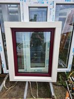 Kunststof Draaikiepraam - GAYKO - Rood/ creme - Houtlook, 75 tot 150 cm, Kunststof, Handelsonderneming van Esseveld, Ophalen of Verzenden