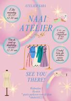 Naai Atelier Sara - Creatieve Workshops!, Hobby en Vrije tijd, Naaien en Fournituren, Ophalen