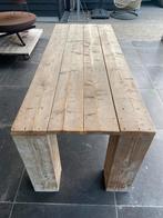 Steigerhout tafel, Tuin en Terras, Ophalen, Gebruikt, Rechthoekig, Hout