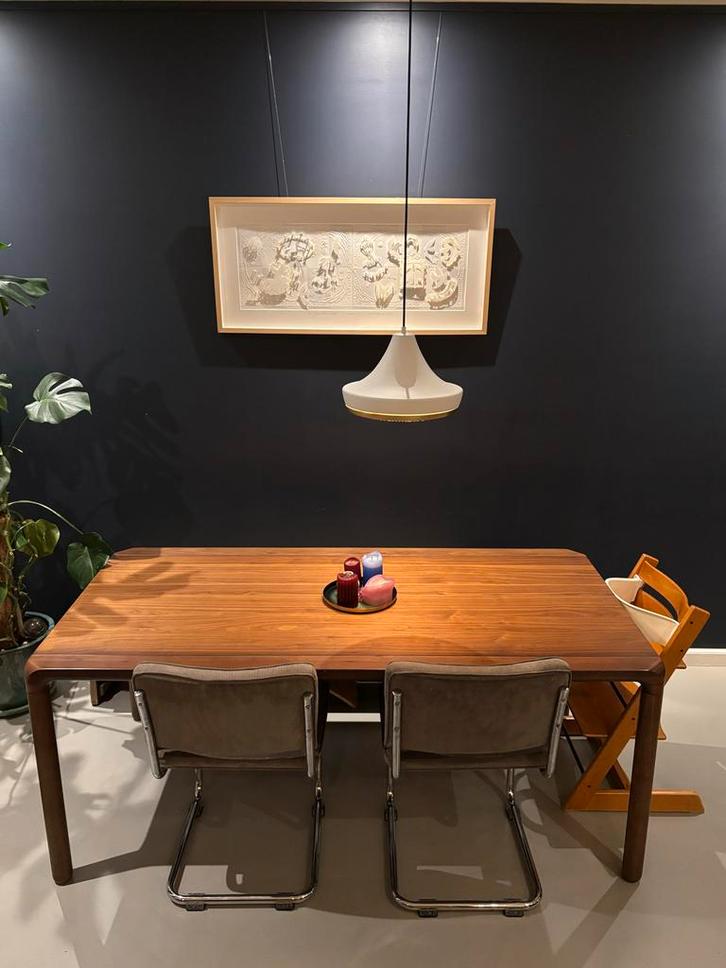 Grijze eetkamerstoelen 4 stuks - Ridge lookalike, Huis en Inrichting, Stoelen, Gebruikt, Eén, Metaal, Grijs, Ophalen of Verzenden