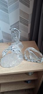 3 Glazen Dolfijnen Decoratie, Ophalen of Verzenden, Gebruikt