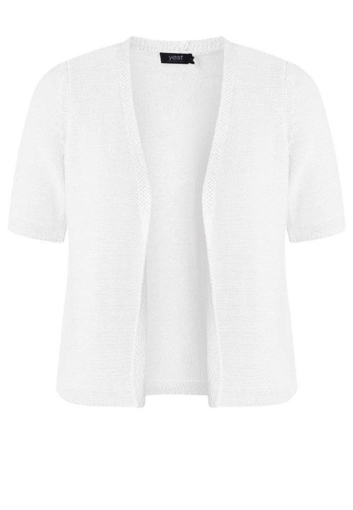 Wit kort vest Jitske van Yesta Maat 44 nu €37,50, Kleding | Dames, Truien en Vesten, Nieuw, Maat 42/44 (L), Wit, Ophalen of Verzenden