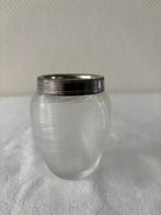 Fries draadglas lepelvaasje met metalen rand., Antiek en Kunst, Ophalen of Verzenden