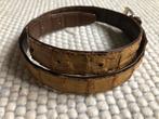 Vintage damesriem krokodillenleer croc leder, Ophalen of Verzenden, Zo goed als nieuw, Bruin