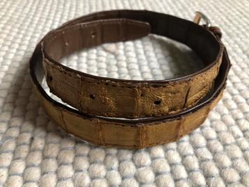 Vintage damesriem krokodillenleer croc leder beschikbaar voor biedingen