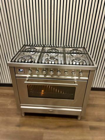 Luxe Boretti Fornuis 6 pits Multifunctioneel 300 C 90 cm beschikbaar voor biedingen