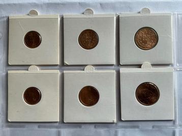 2x Serie 1-5 Cent 2004 Portugal & Frankrijk beschikbaar voor biedingen