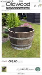 Bloembak Plantenbak, Tuin en Terras, Ophalen, Zo goed als nieuw, Rond, Hout