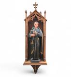 Gipsen beeld Gerardus Majella in Gotische nis, Ophalen of Verzenden