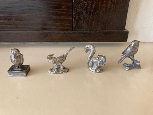 4 zilver miniaturen, Antiek en Kunst, Antiek | Goud en Zilver, Zilver, Ophalen of Verzenden