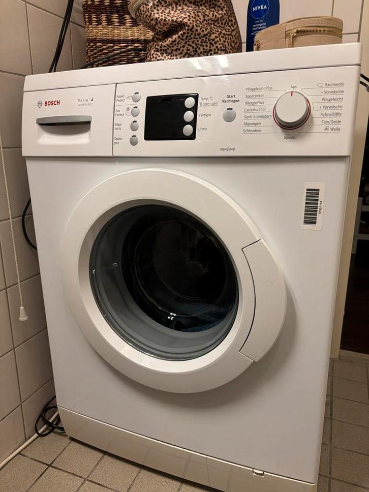 Bosch VarioPerfect 4 wasmachine, Witgoed en Apparatuur, Wasmachines, Gebruikt, Voorlader, 6 tot 8 kg, 85 tot 90 cm, 1200 tot 1600 toeren