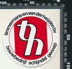 Sticker: Bouwbedrijf Timmermans en Van der Heijden - Gennep, Verzamelen, Stickers, Overige typen, Ophalen of Verzenden, Zo goed als nieuw