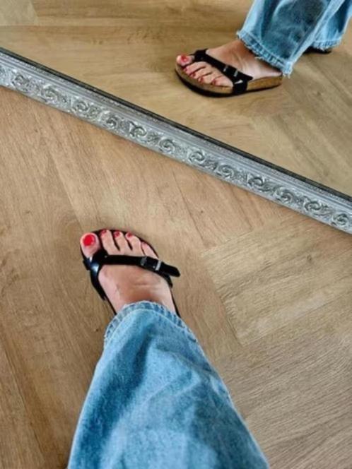 GRATIS VERZENDEN LUXE ZWARTE PIAZZA BIRKENSTOCKS MT 37, Kleding | Dames, Schoenen, Nieuw, Slippers, Zwart, Verzenden
