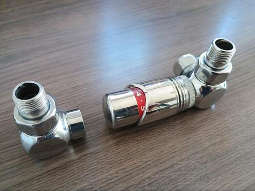 Jaga Deco aansluitset 35 wand + thermostaatkop chroom(AC), Doe-het-zelf en Verbouw, Verwarming en Radiatoren, Gebruikt, Overige typen