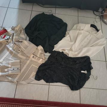 Laatste 4 blousen, verschillende maten, 1 met kaartjes! beschikbaar voor biedingen