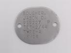 US WWII Marine Corps Dogtag, Sgt Jason Bougher 1944, Ophalen of Verzenden, Marine, Amerika, Kleding of Schoenen