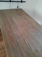 Eettafel hout, stalen poten, Huis en Inrichting, Tafels | Eettafels, Ophalen