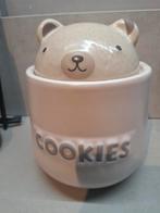 Beige pot voor koekjes, cookies met deksel als een beertje, Huis en Inrichting, Keuken | Servies, Keramiek, Overige typen, Ophalen of Verzenden