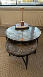 Marmer salon tafels, Huis en Inrichting, Tafels | Salontafels, Ophalen, Overige materialen, Gebruikt, Rond