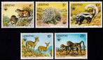 Lesotho 1977 Dieren baviaan stekelvarken das klipspringer pf, Verzenden, Overige landen, Postfris
