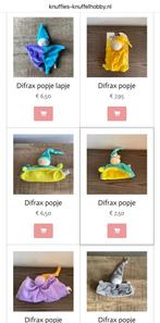 Difrax pop popje knuffeldoekje knuffel doekje, Ophalen of Verzenden, Zo goed als nieuw, Overige typen
