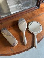 Antiek zilver kam, borstel en spiegel (set met monogram), Antiek en Kunst, Verzenden