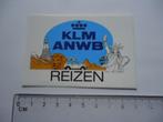 sticker oud KLM ANWB reizen retro koffer plastic, Verzenden, Zo goed als nieuw, Bedrijf of Vereniging