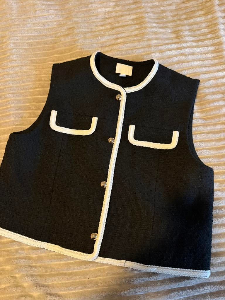 H&M gilet, Ophalen of Verzenden, Zo goed als nieuw, Maat 38/40 (M), Zwart