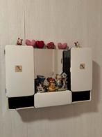 Antiek Badkamermeubeltje met Spiegel, Huis en Inrichting, Badkamer | Badkamermeubels, Ophalen, Gebruikt, 50 tot 100 cm, Minder dan 100 cm