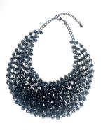 Zwarte kralenketting, chokerketting, Kunststof, Verstelbaar, Zwart, Ophalen of Verzenden