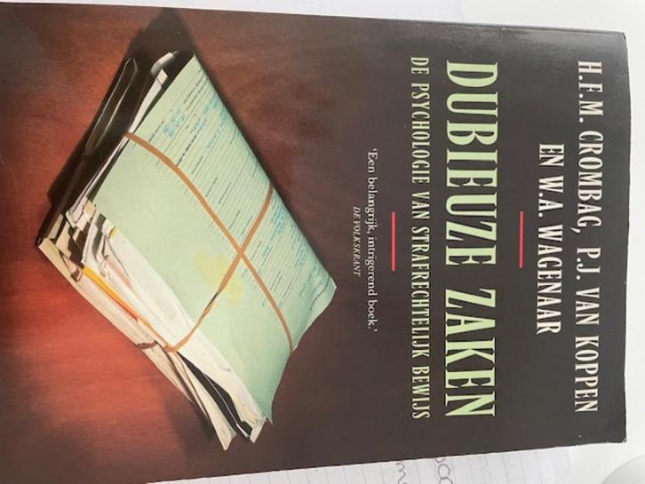 boek De Psychologie van strafrechtelijk bewijs. Crombag, Boeken, Literatuur, Gelezen, Nederland, Verzenden