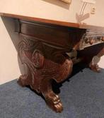 Antiek notaris tafel bureau met leren inleg Tafelburau, Ophalen, Gebruikt, Westeinde 326 7671CM Vriezenveen, Info@jansenantiek.nl