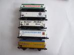 5x koelwagons opschrift biermerken, Overige merken, Gebruikt, Gelijkstroom, Wagon