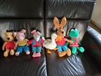 6 Kikker en vriendjes handpoppen incl. 7 sjaaltjes., Kinderen en Baby's, Speelgoed | Knuffels en Pluche, Ophalen of Verzenden