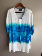 Sempre piu overhemd tuniek korte mouw | wit blauw | mt 50, Kleding | Dames, Sempre piu, Blauw, Blouse of Tuniek, Ophalen of Verzenden