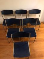 Gijs van der Sluis stoelen  dutch design 4,6 of 26, Ophalen, Gebruikt, Blauw, Retro vintage dutch design