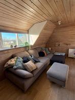 Design bank inclusief hocker merk Schillig, Huis en Inrichting, Ophalen, 250 tot 300 cm, 100 tot 125 cm, Hoekbank