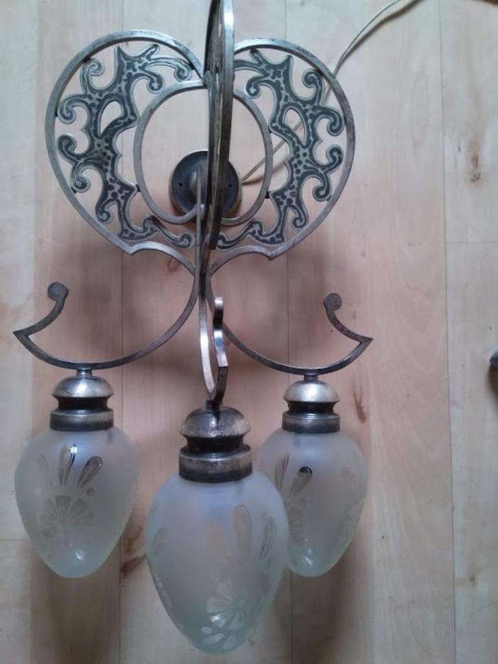 Franse wandlamp art nouveau / art deco, Antiek en Kunst, Antiek | Lampen, Ophalen