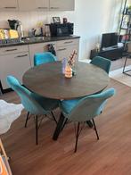 Set van 2 viga blauwe eetkamerstoelen, Ophalen, Kunststof