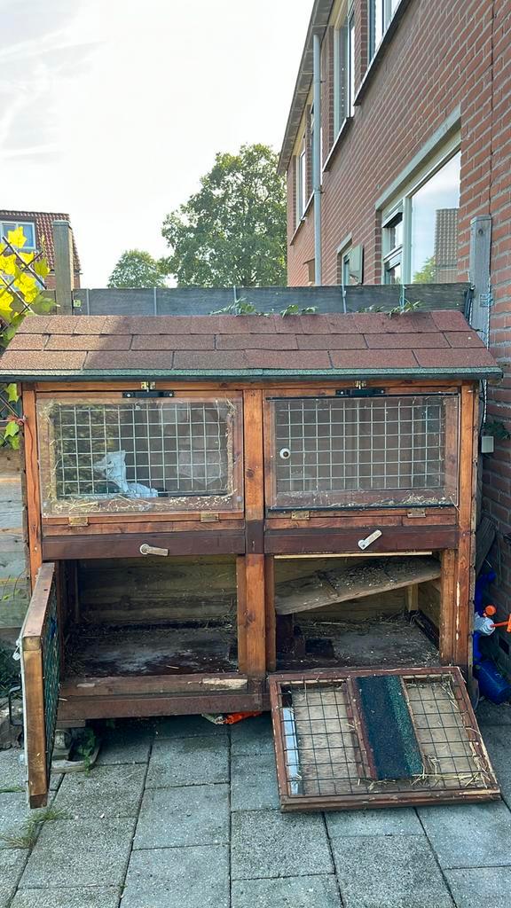 Supergroot konijnenhok konijnenflat, Dieren en Toebehoren, Knaagdieren en Konijnen | Hokken en Kooien, Hok, 90 cm of meer, 110 cm of meer