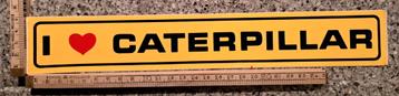 Vintage sticker I love ️ Caterpillar vrachtauto merk logo  beschikbaar voor biedingen