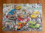 Jan van Haasteren puzzel, In de Autospuiterij 500 stukjes, Ophalen, 500 t/m 1500 stukjes, Zo goed als nieuw, Legpuzzel