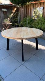 Ronde tafel mangohout 140cm, Huis en Inrichting, Tafels | Eettafels, Ophalen, Gebruikt, 100 tot 150 cm, Rond