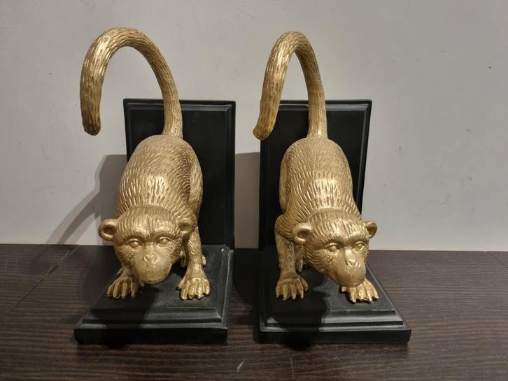 Set boekensteun aapjes - opknappertje, Huis en Inrichting, Woonaccessoires | Overige, Gebruikt, Ophalen of Verzenden