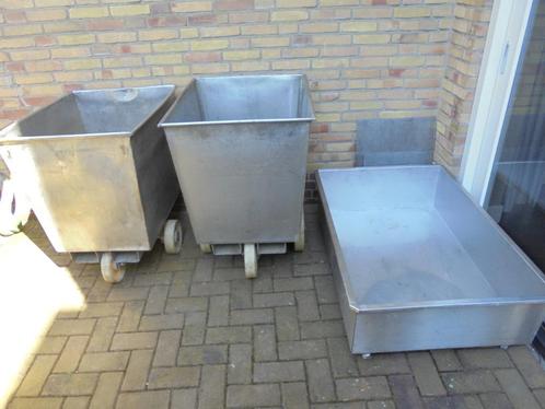 RVS bak, container, silo, tank, krat,, Doe-het-zelf en Verbouw, Kratten en Dozen, Gebruikt, Bak of Kist, 100 cm of meer, 50 cm of meer