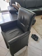 Set van 4 Leer eetkamerstoelen, Huis en Inrichting, Stoelen, Ophalen, Bruin, Leer, Zo goed als nieuw