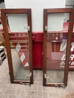 2 meranti ramen voorzien van dubbel glas, 75 tot 150 cm, Gebruikt, Raamkozijn, Ophalen of Verzenden