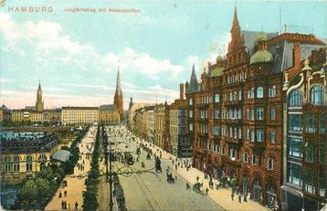 (381-119-007) Hamburg Jungfernstieg mit Aisterpavillon beschikbaar voor biedingen